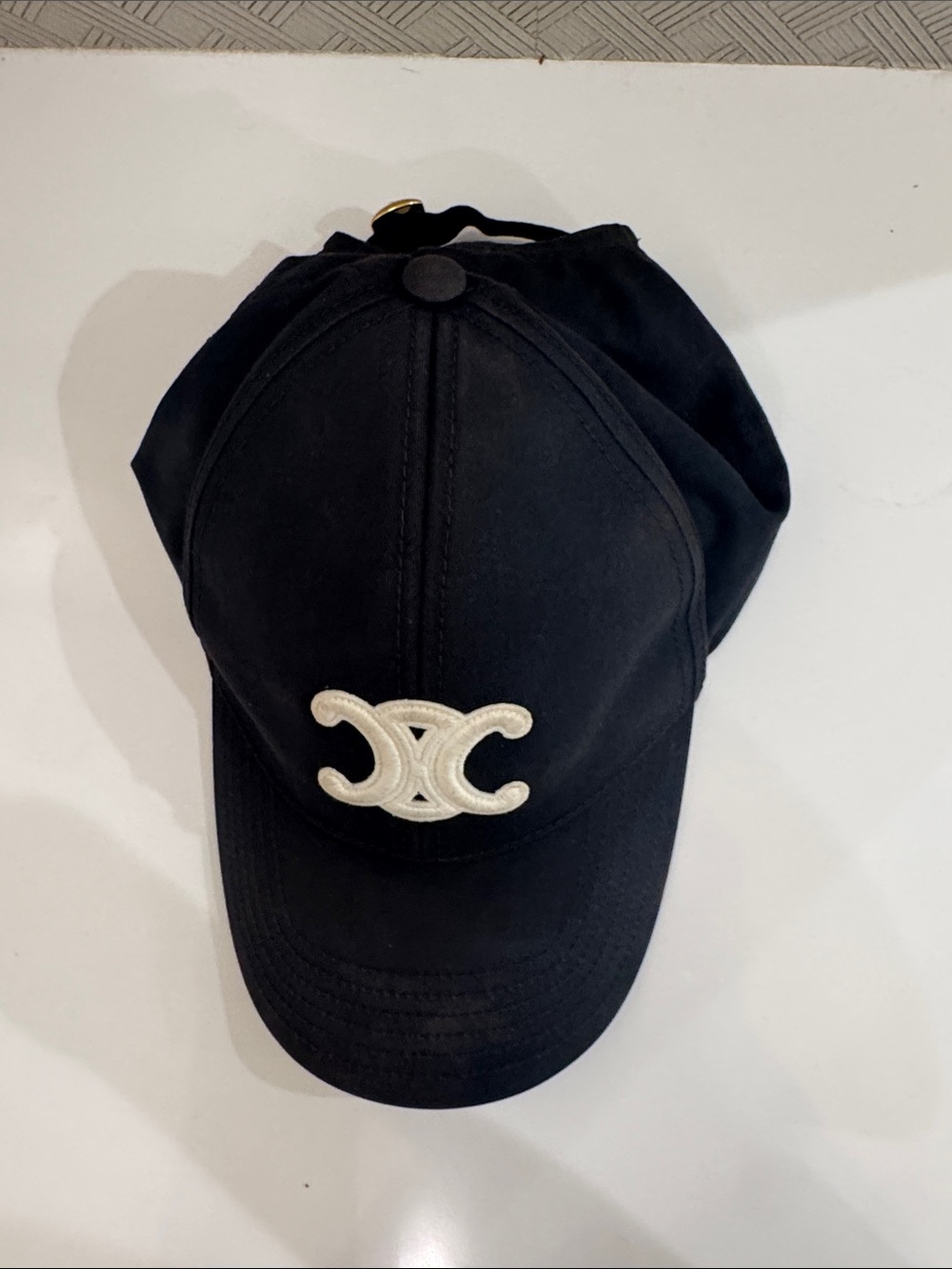 CELINE Baseball Cap logo color Black Size Medium 100% cotton - Picture 6 of 13